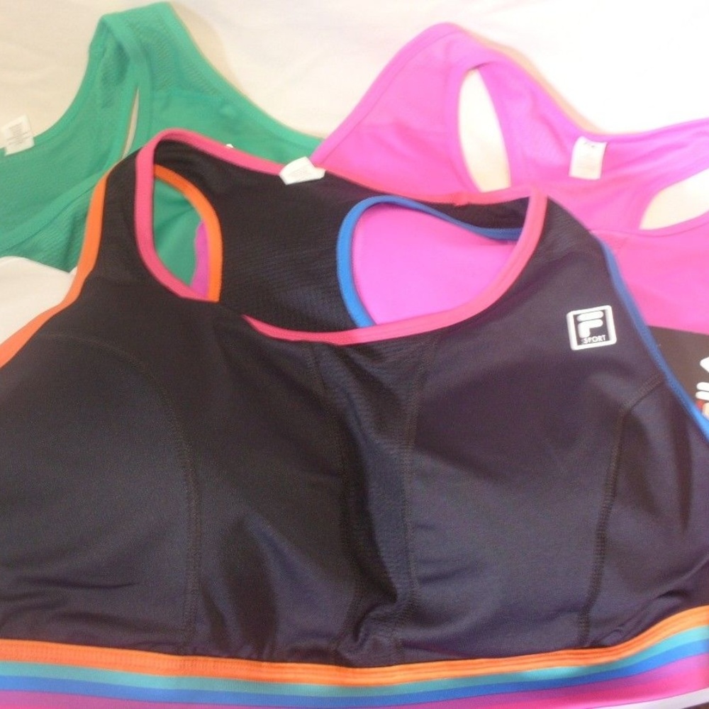 Fila Sports Bra 1X Yoga Workout Gym Racerback NWT - Picture 2 of 5